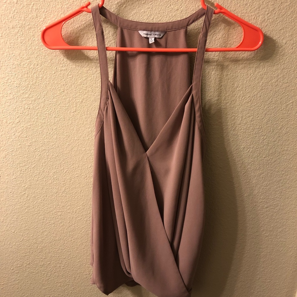 Mauve sleeveless blouse
